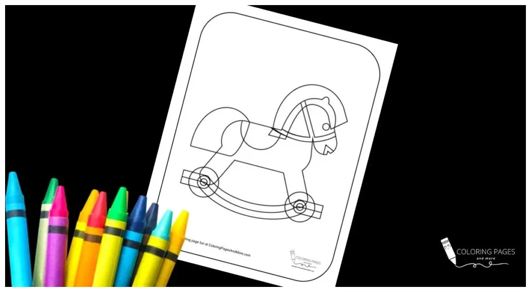 Rocking Horse Coloring Page - Coloring Pages and More