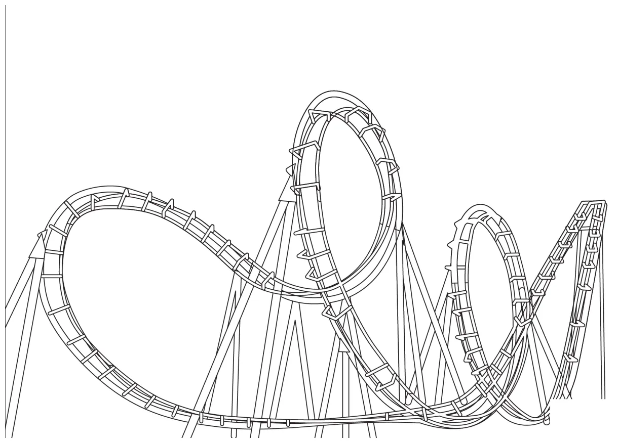 Roller Coaster coloring page - ColouringPages