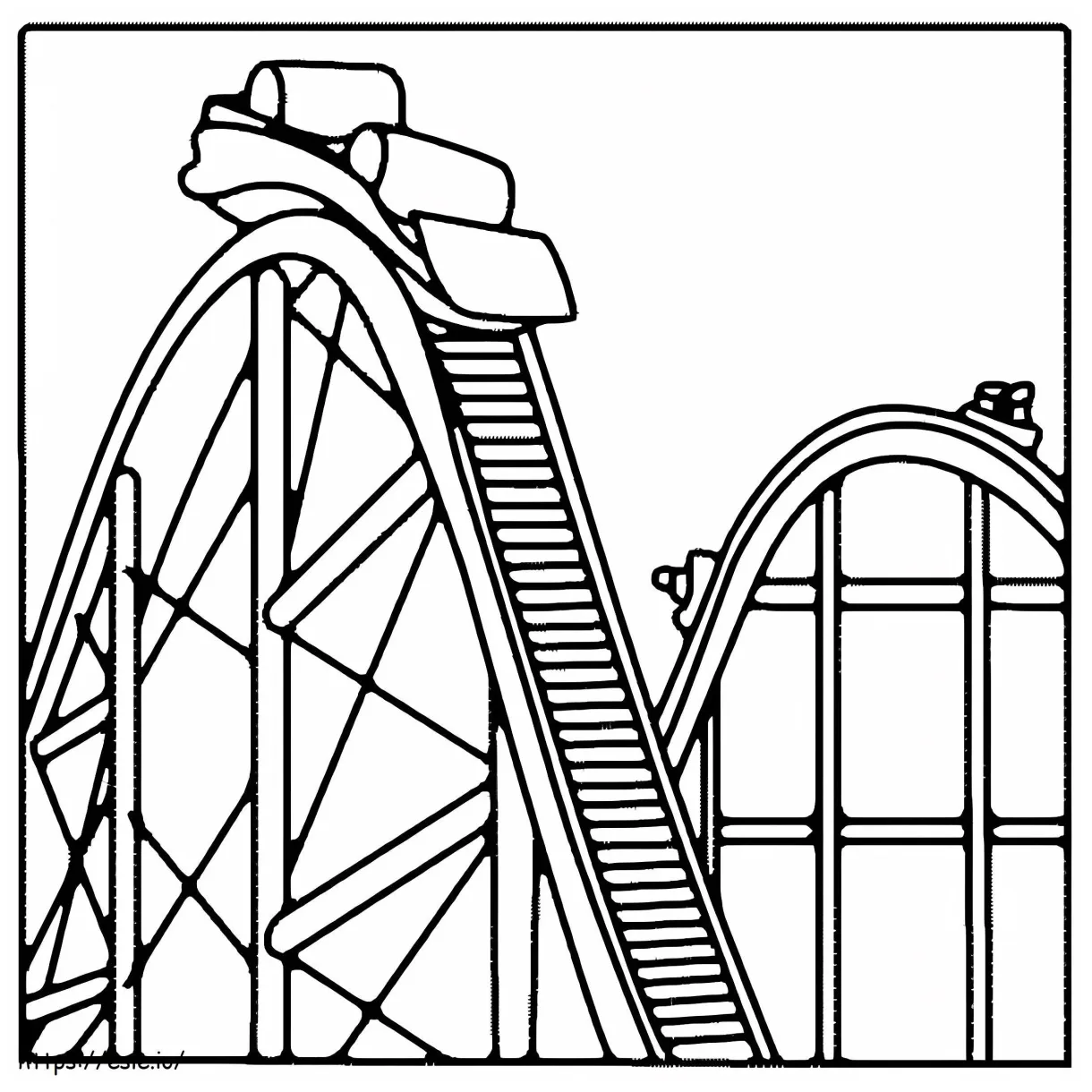 Roller Coaster Printable coloring page