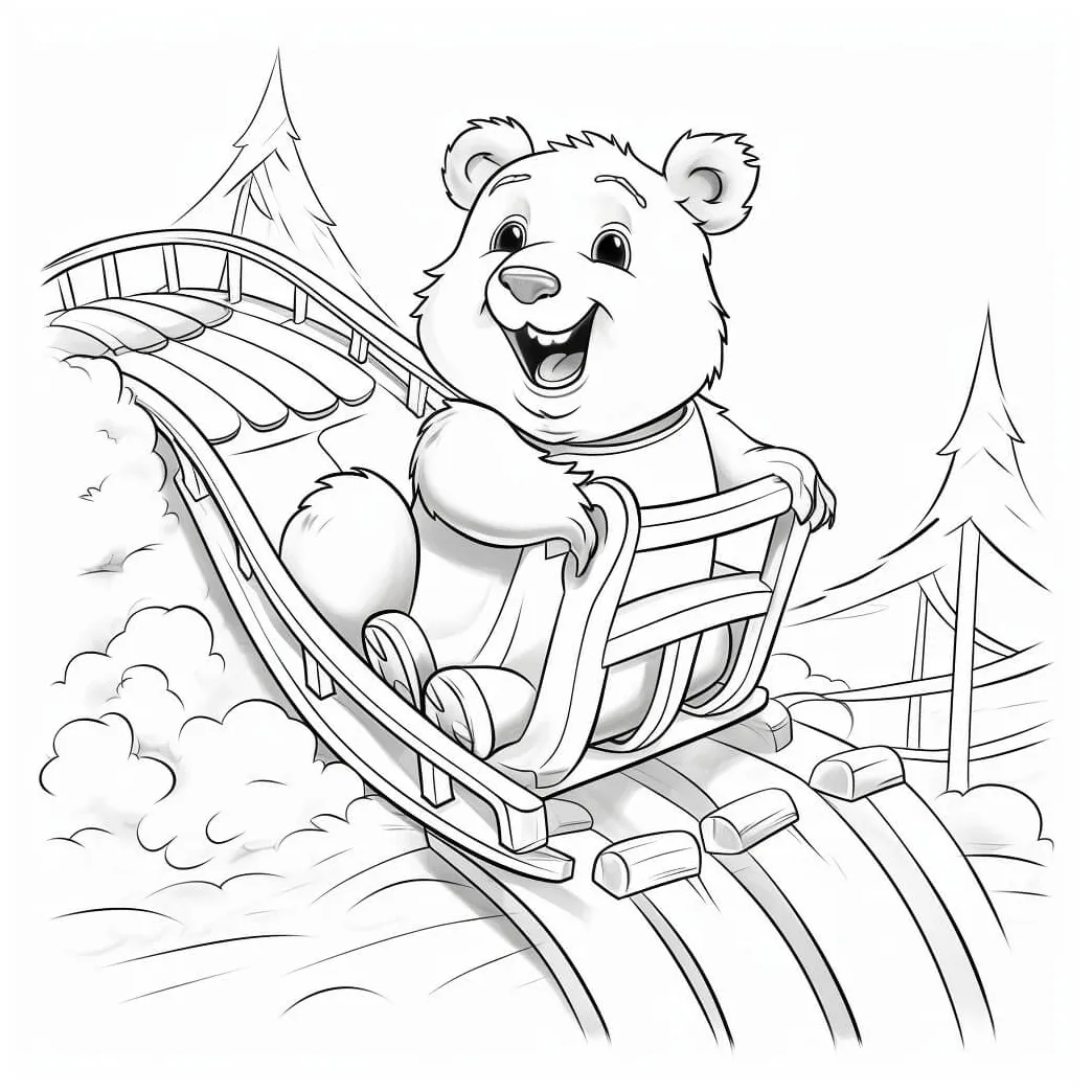 Roller coaster coloring sheets free & printable kokoprint