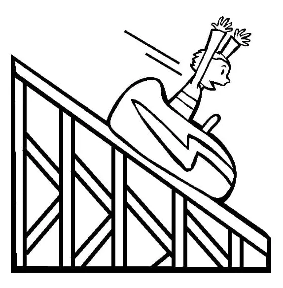 Cute roller coaster coloring page free printable coloring pages for kids