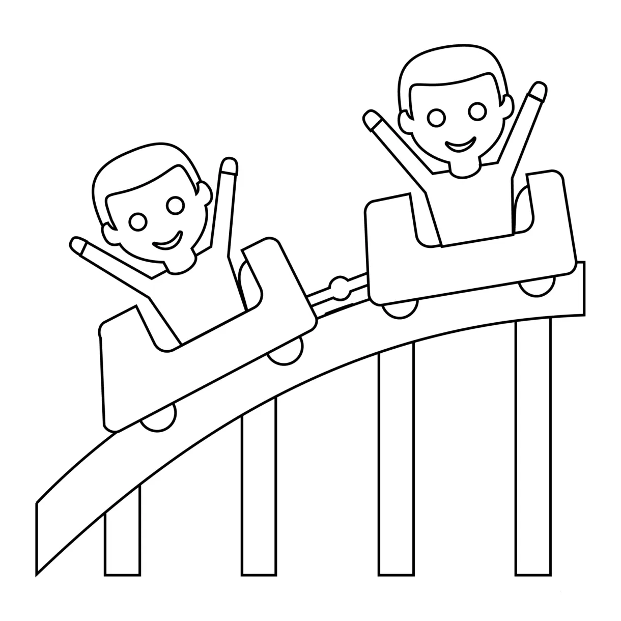 Roller coaster coloring page colouringpages