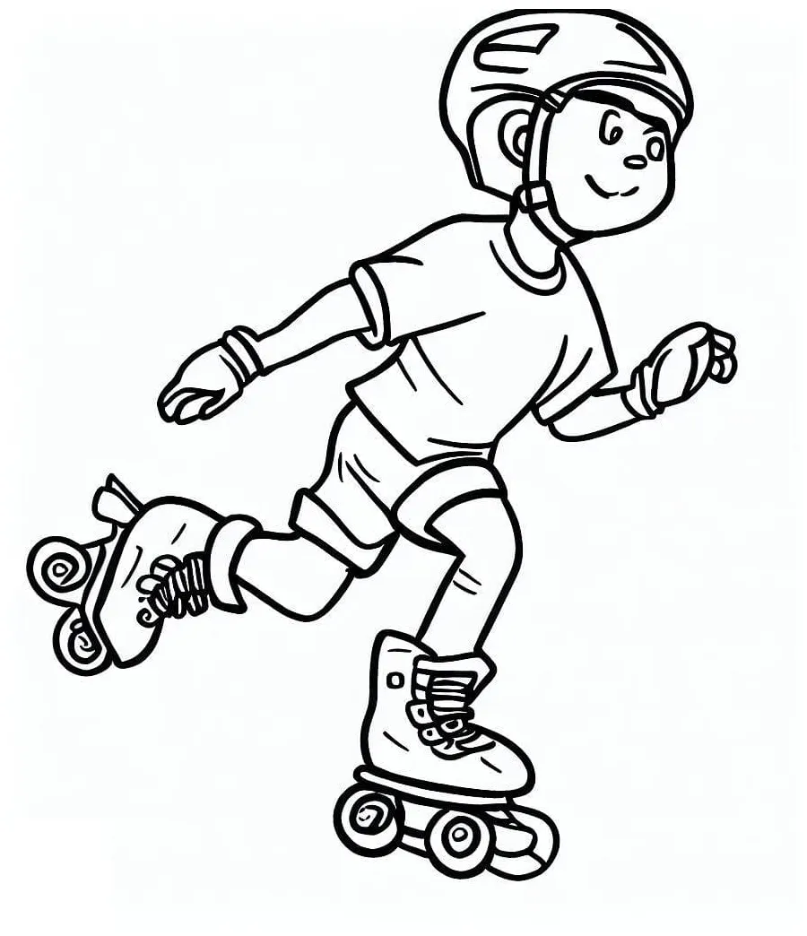 A boy on download, print or color online