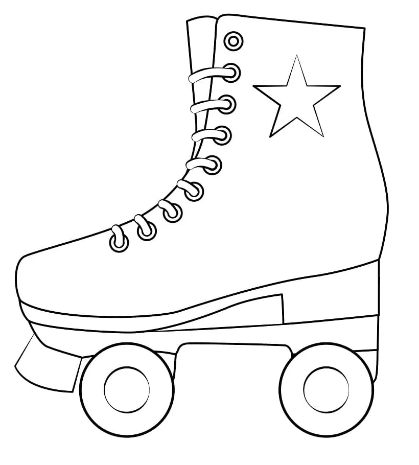 Print roller skate coloring page free printable coloring pages for kids