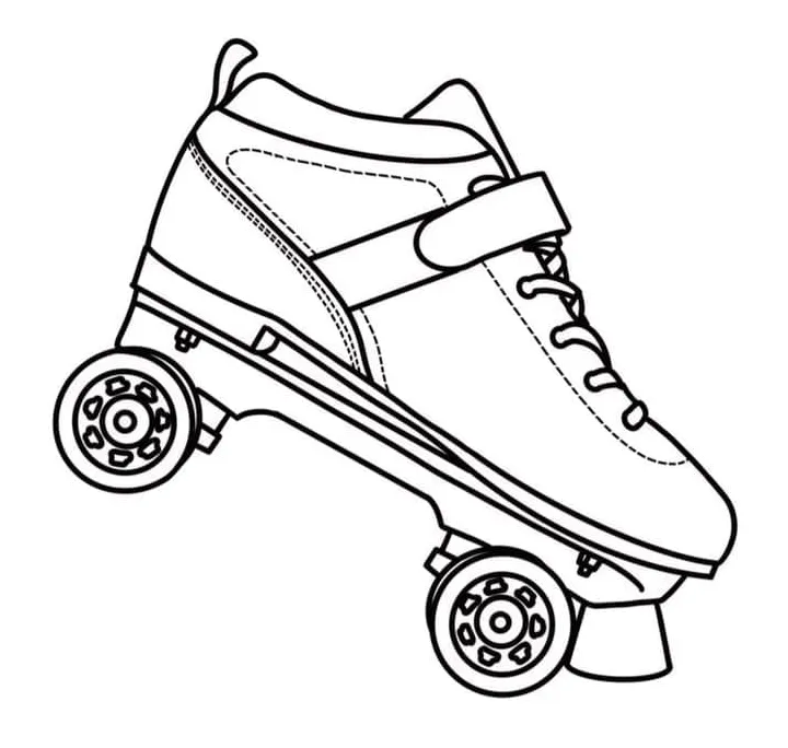 Awesome roller skate coloring page and print for you