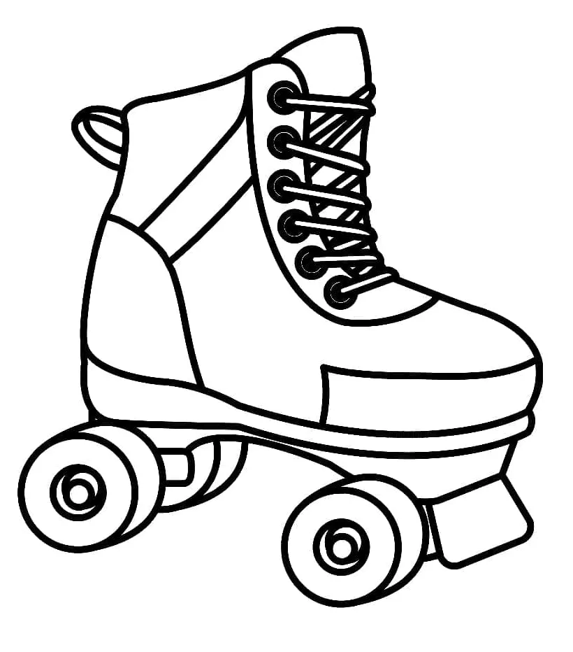 Printable roller skate coloring page and print for you
