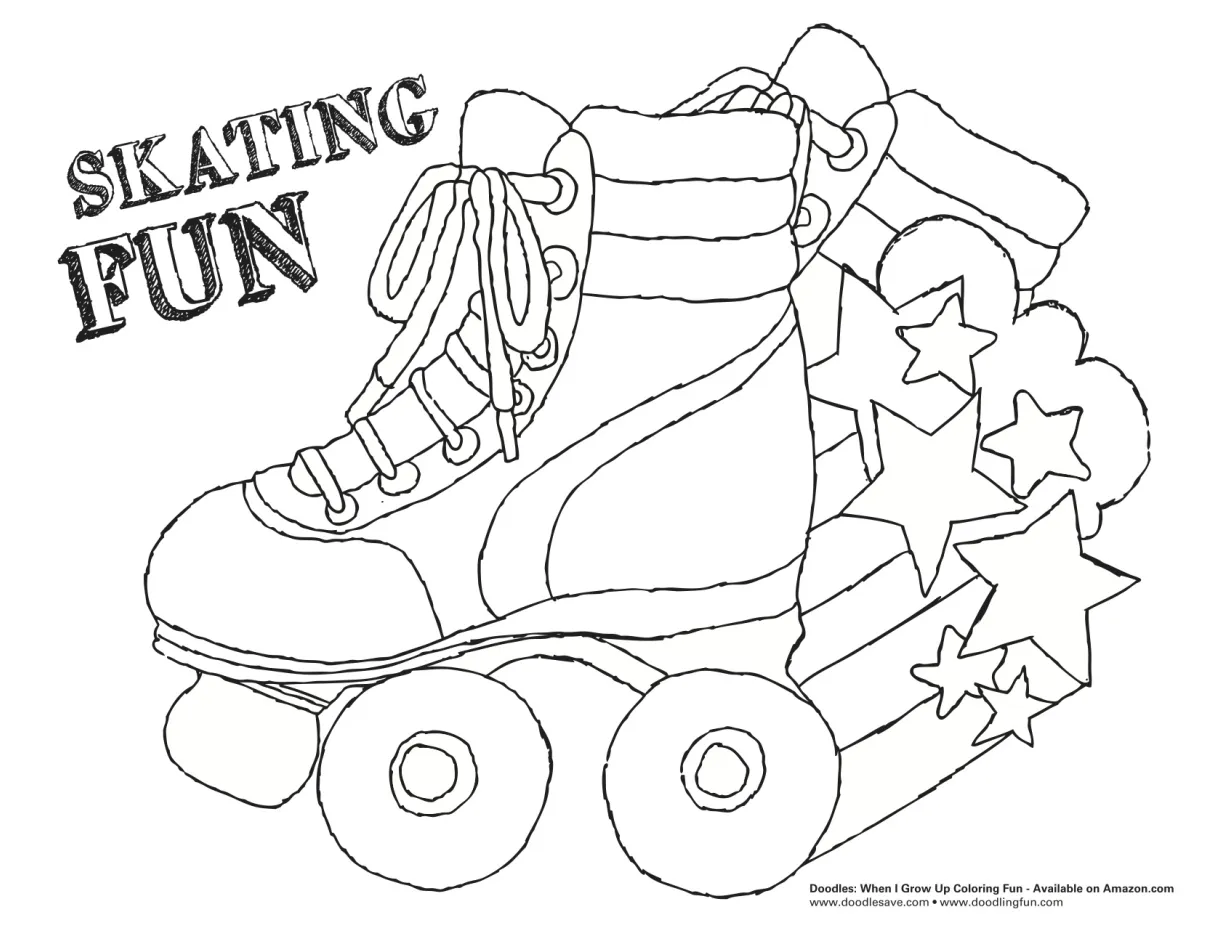 Roller skate coloring page at getcolorings free printable