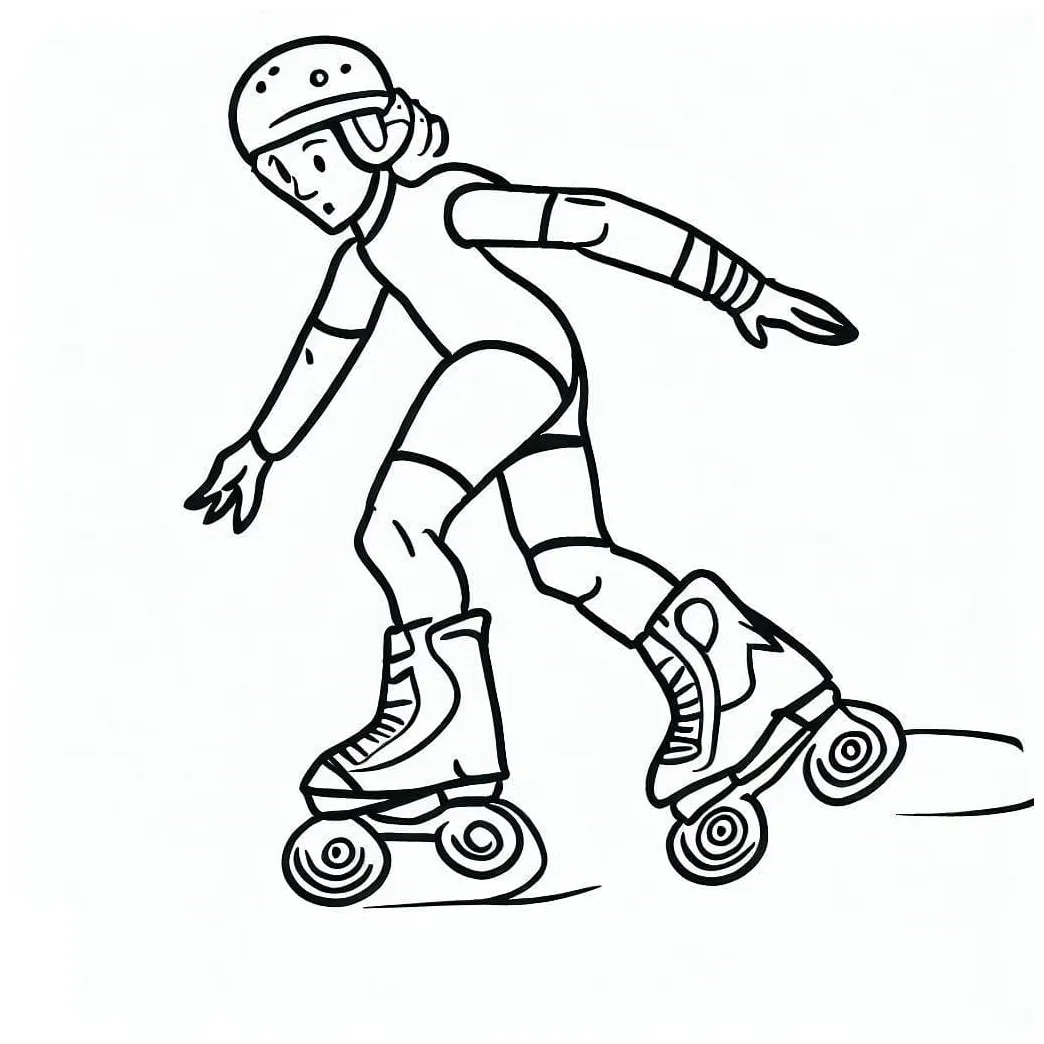 Roller skates coloring page