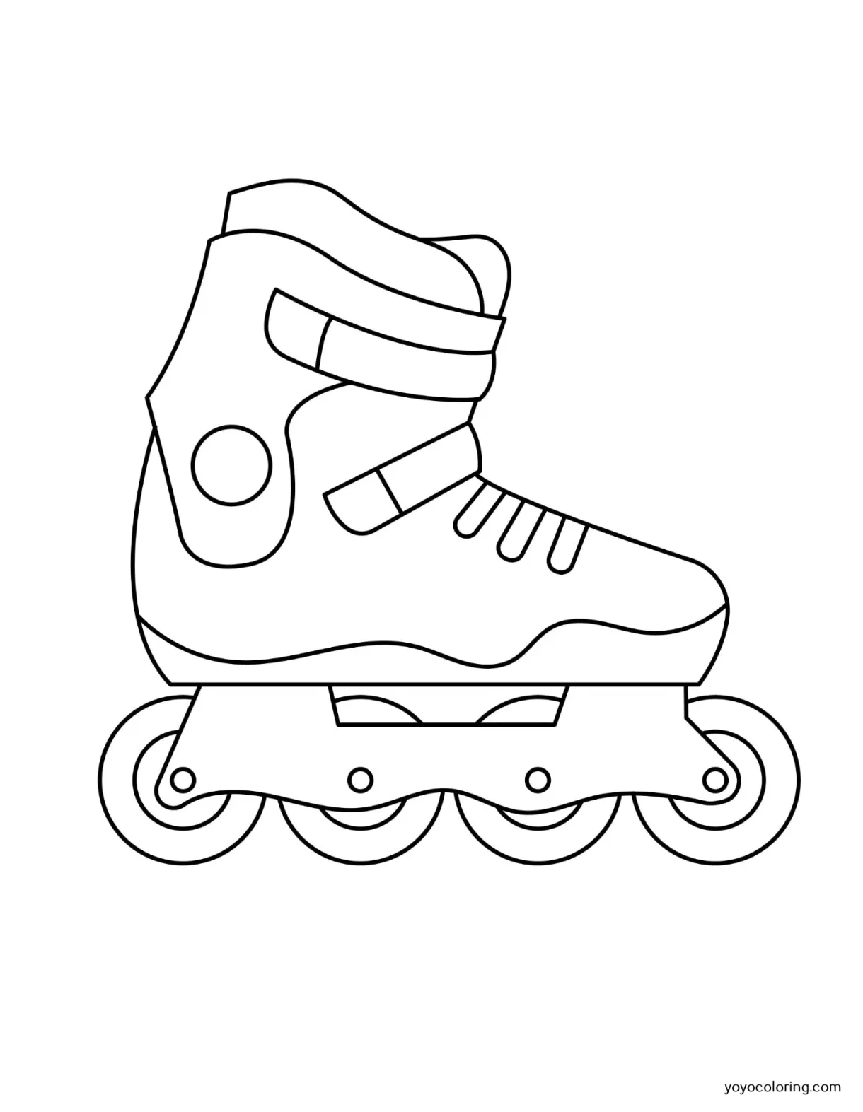Roller skates coloring page
