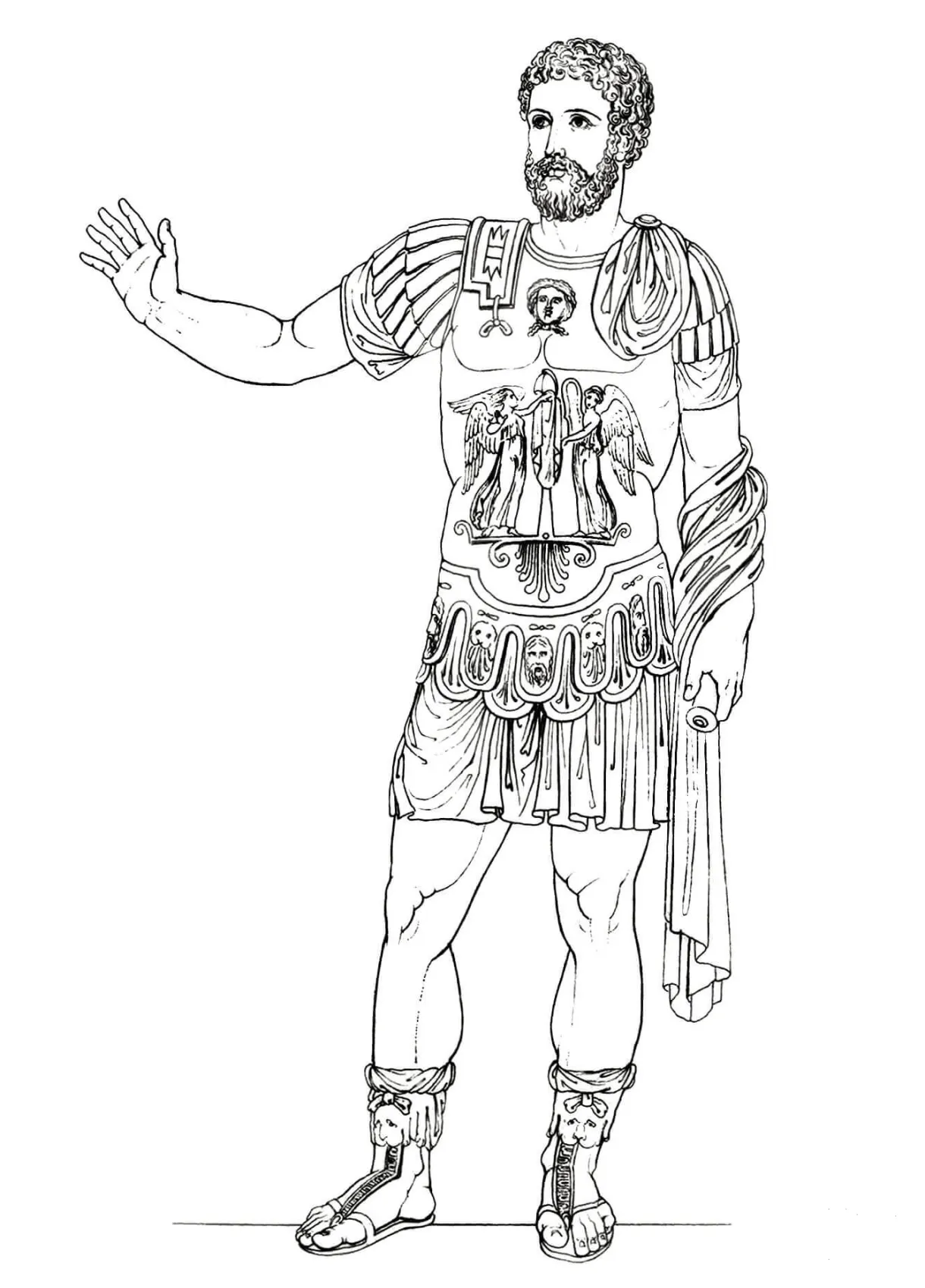 Roman general coloring page colouringpages