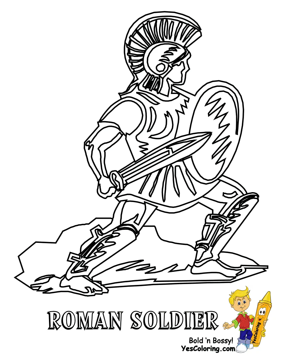 Free s, download free roman soldier coloring