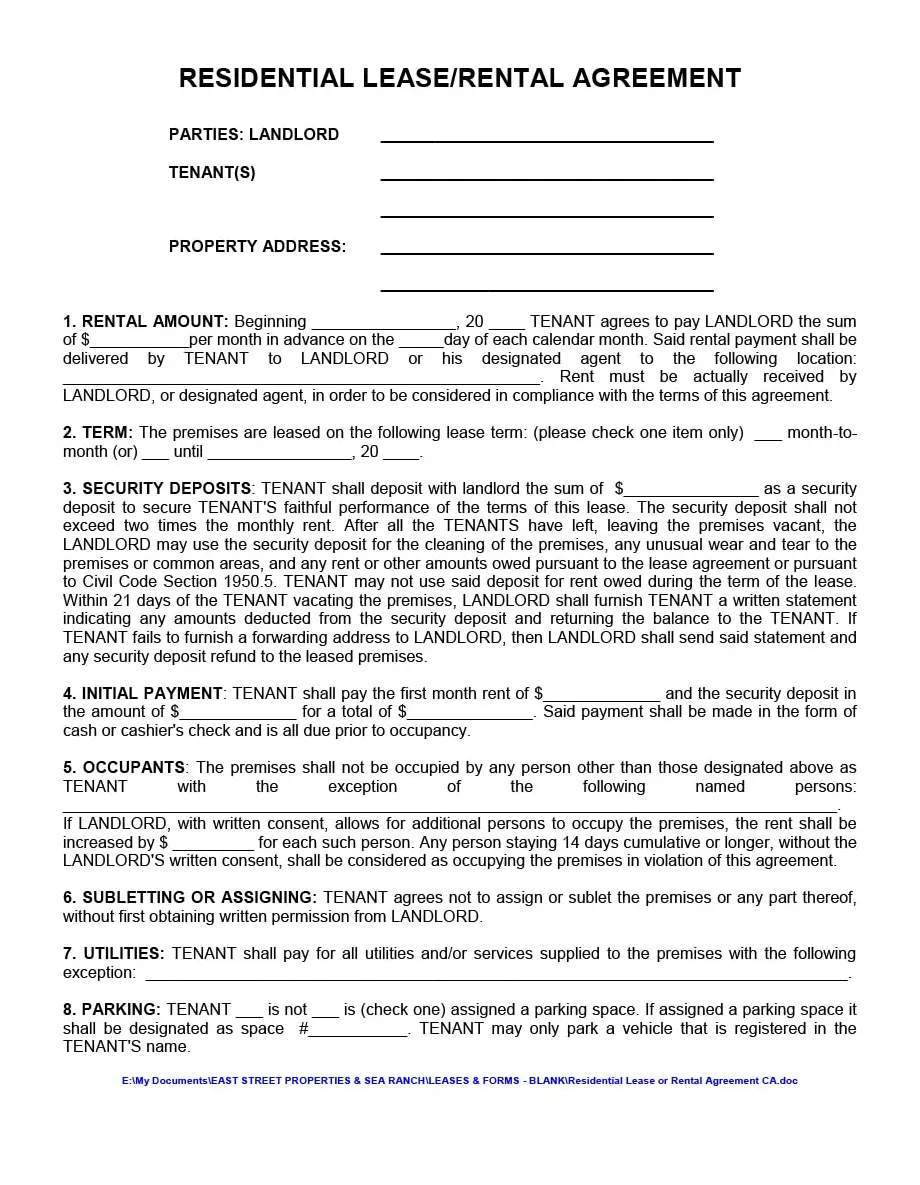 39 Simple Room Rental Agreement Templates - TemplateArchive