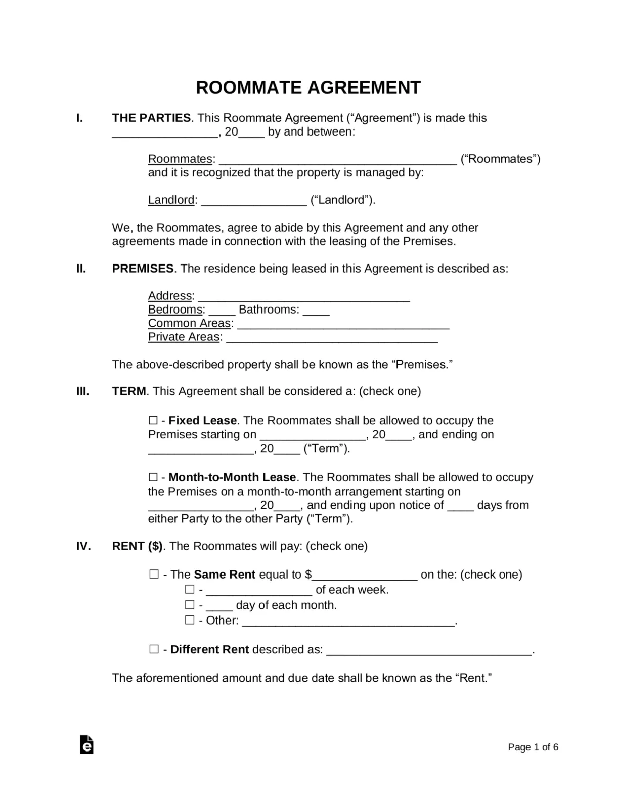 5 Best Free Room Rental Agreement Templates