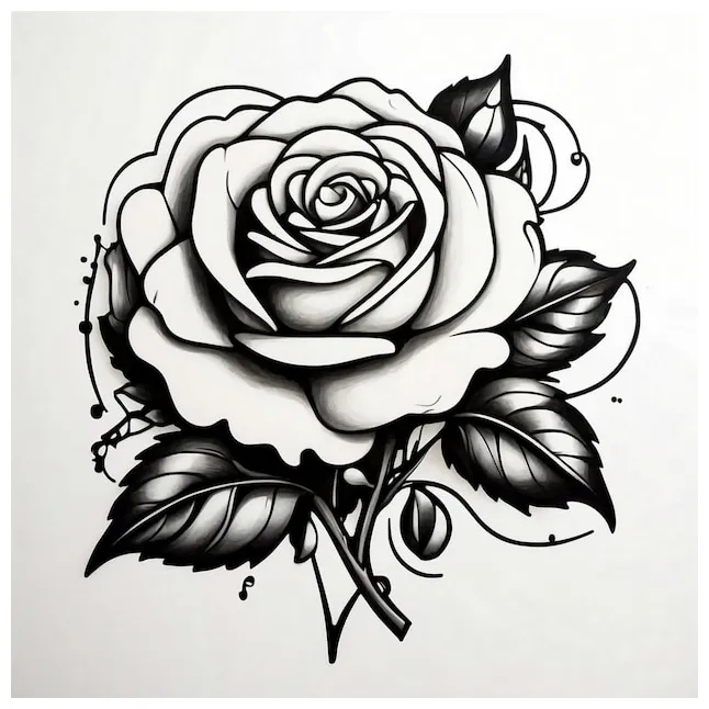 43,000+ rose silhouette tattoo pictures