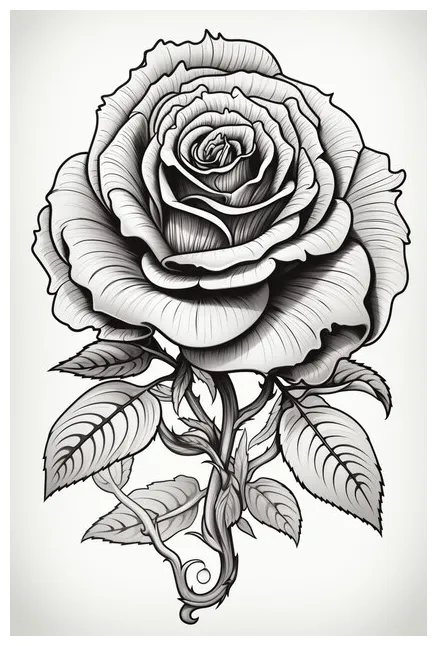 Black rose stencil tattoo pictures freepik