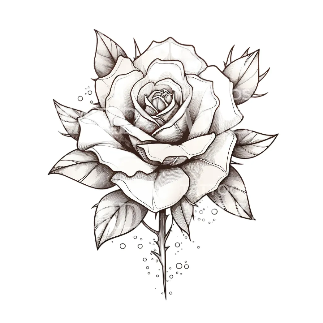 Black and grey rose tattoo design tattoos wizard designs