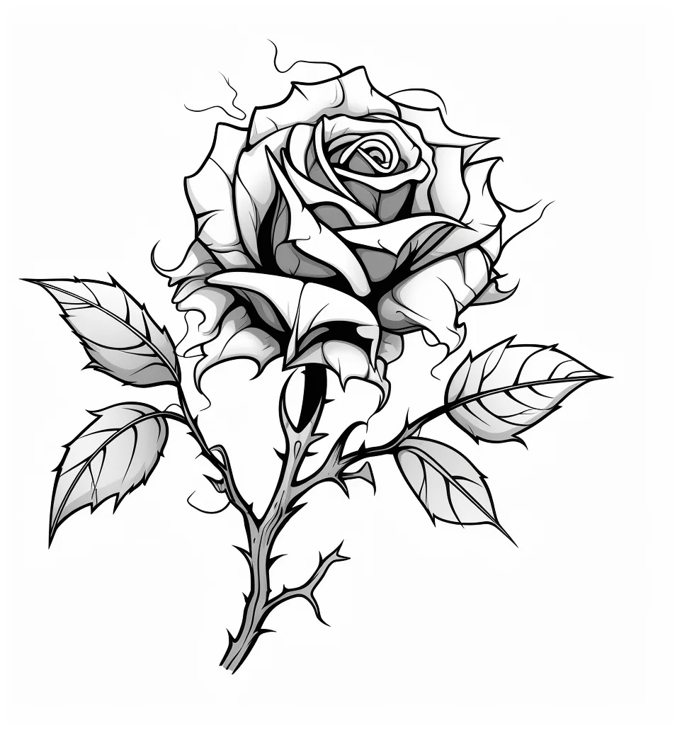 Rose flower coloring page free pdf printables printable coloring page