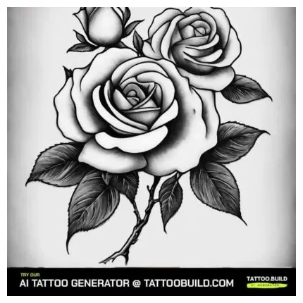 Black and gray rose tattoo drawing tattoo build