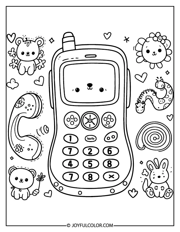 Printable phone coloring pages download & print for free