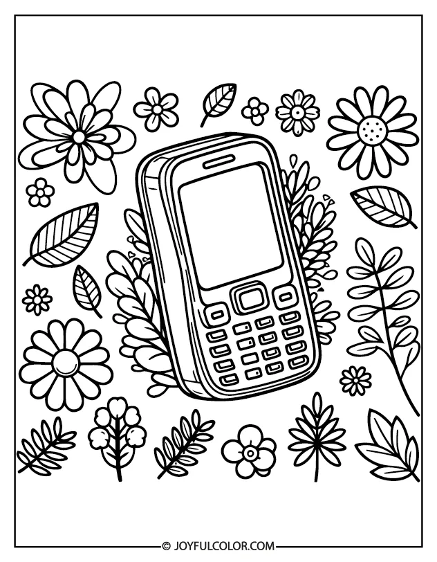 Printable phone coloring pages download & print for free