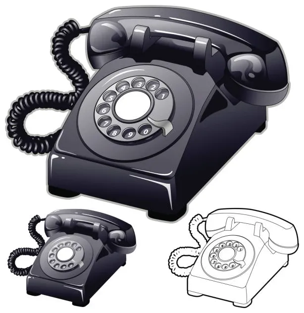 Best rotary phone illustrations, royalty-free vector graphics & clip