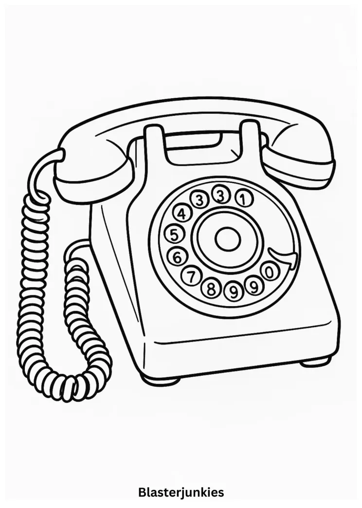 Phone coloring pages