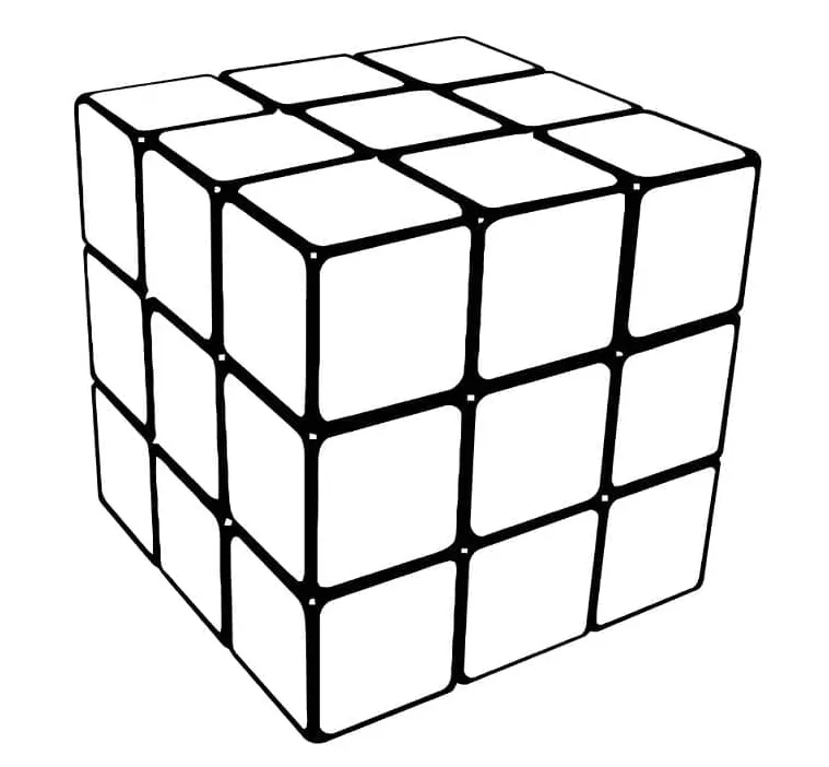 Basic rubik’s cube coloring page download, print or color online for free