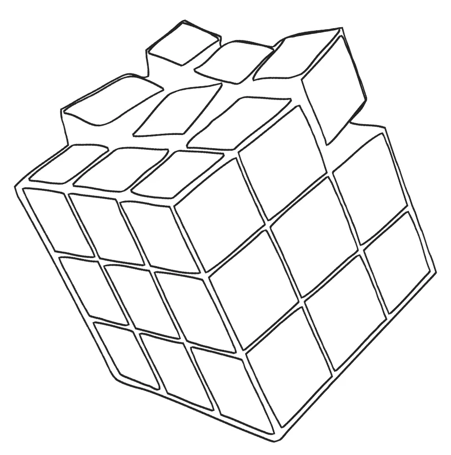 Rubiks cube printable coloring pages coloring cool