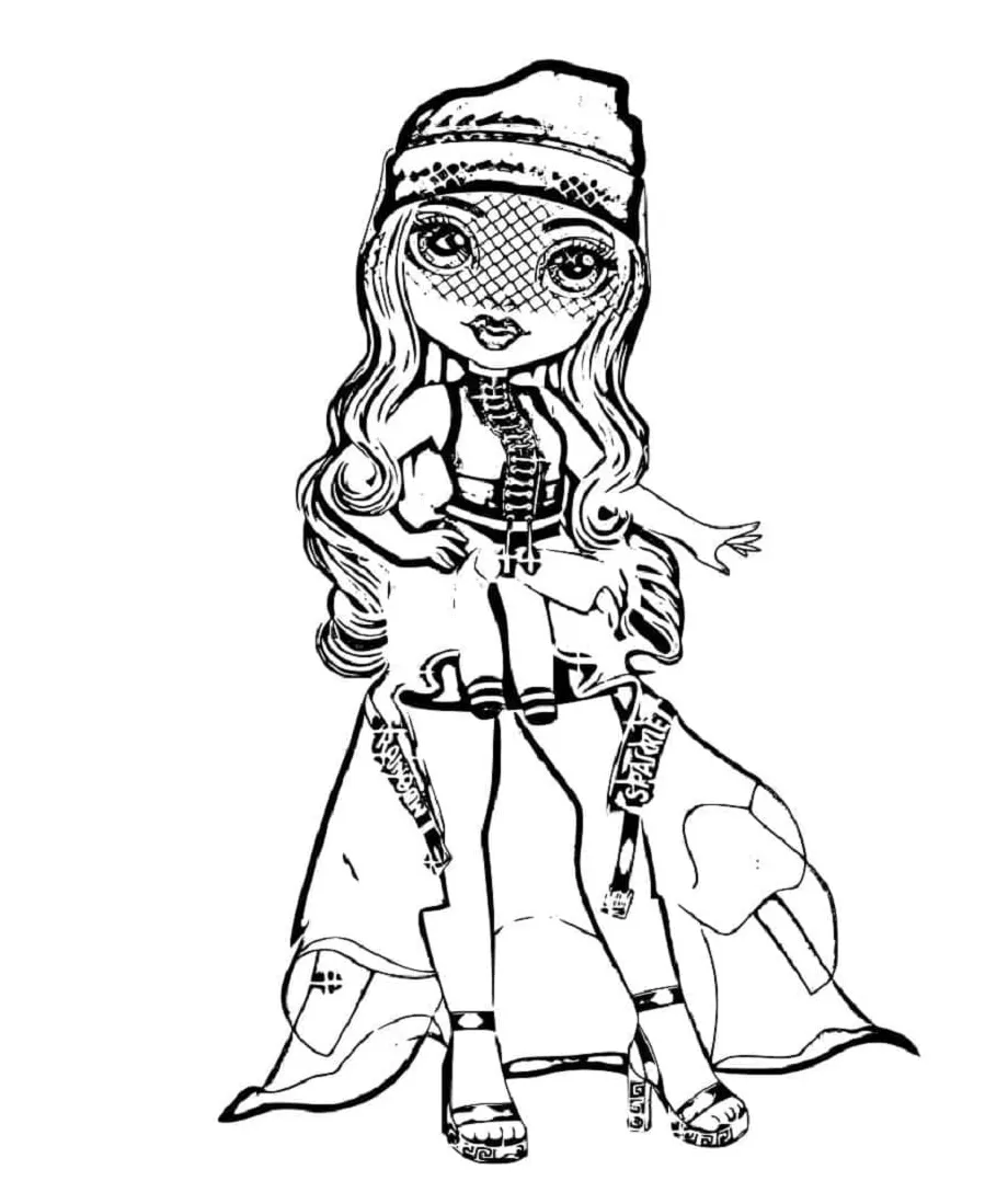 Printable rainbow high ruby coloring page and print for printable coloring page