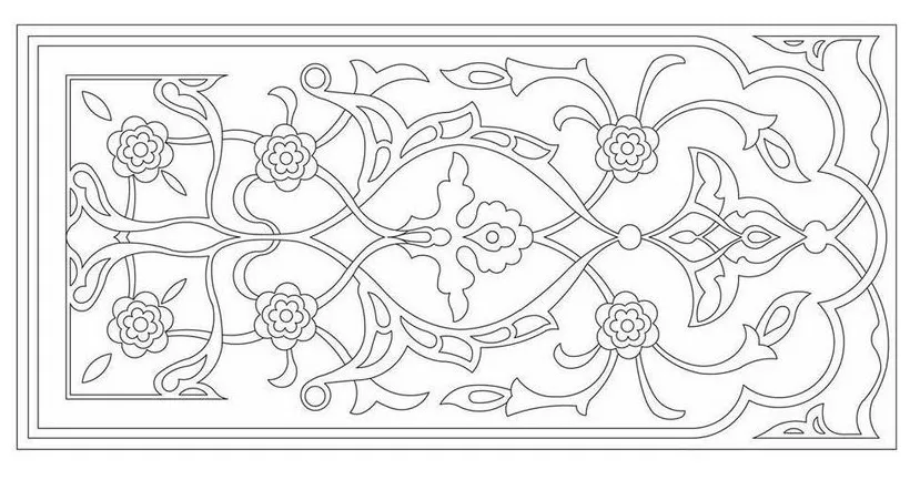 Beautiful rug carpet coloring page
