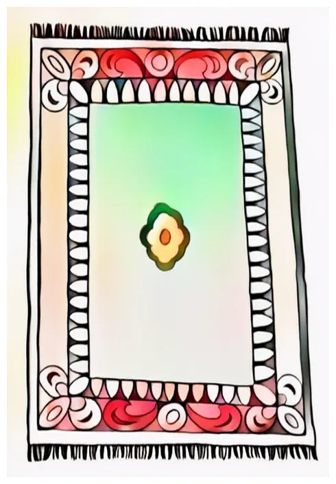 Rug coloring work from rani