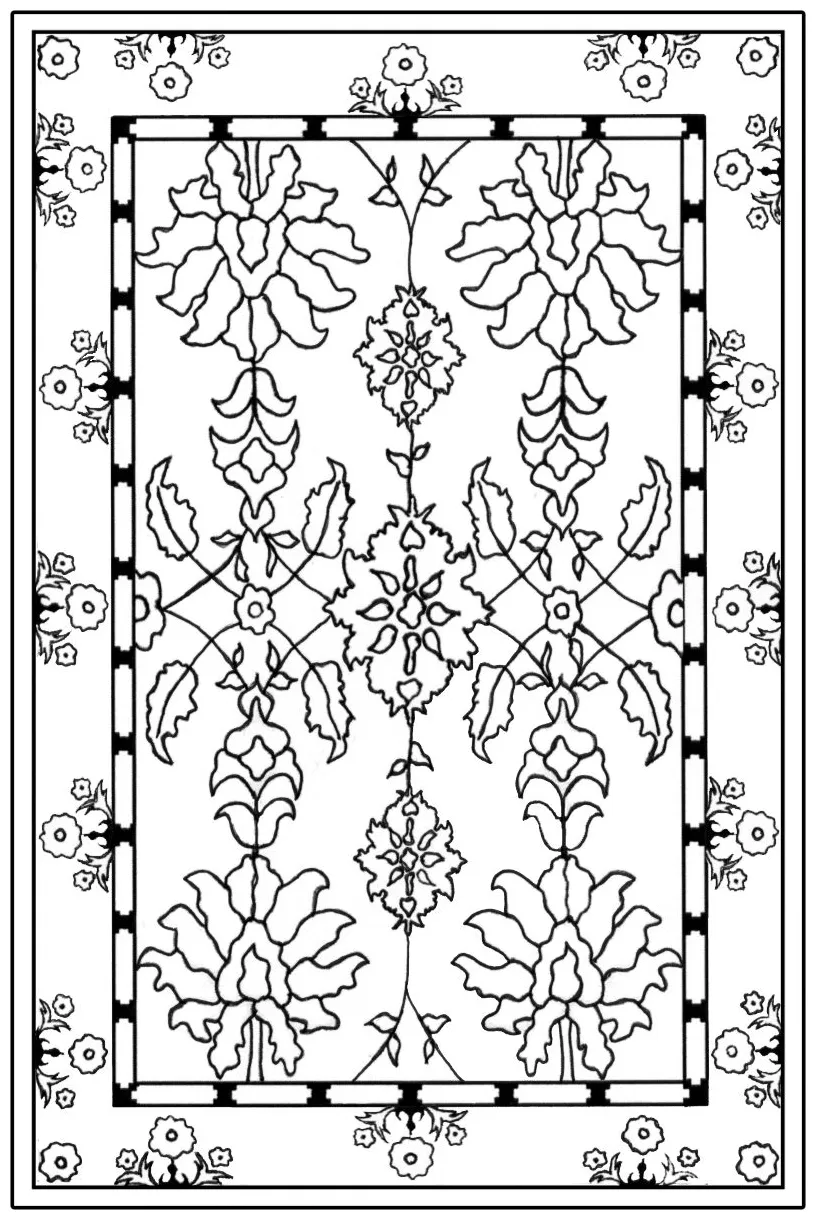 Clip art sketch coloring page
