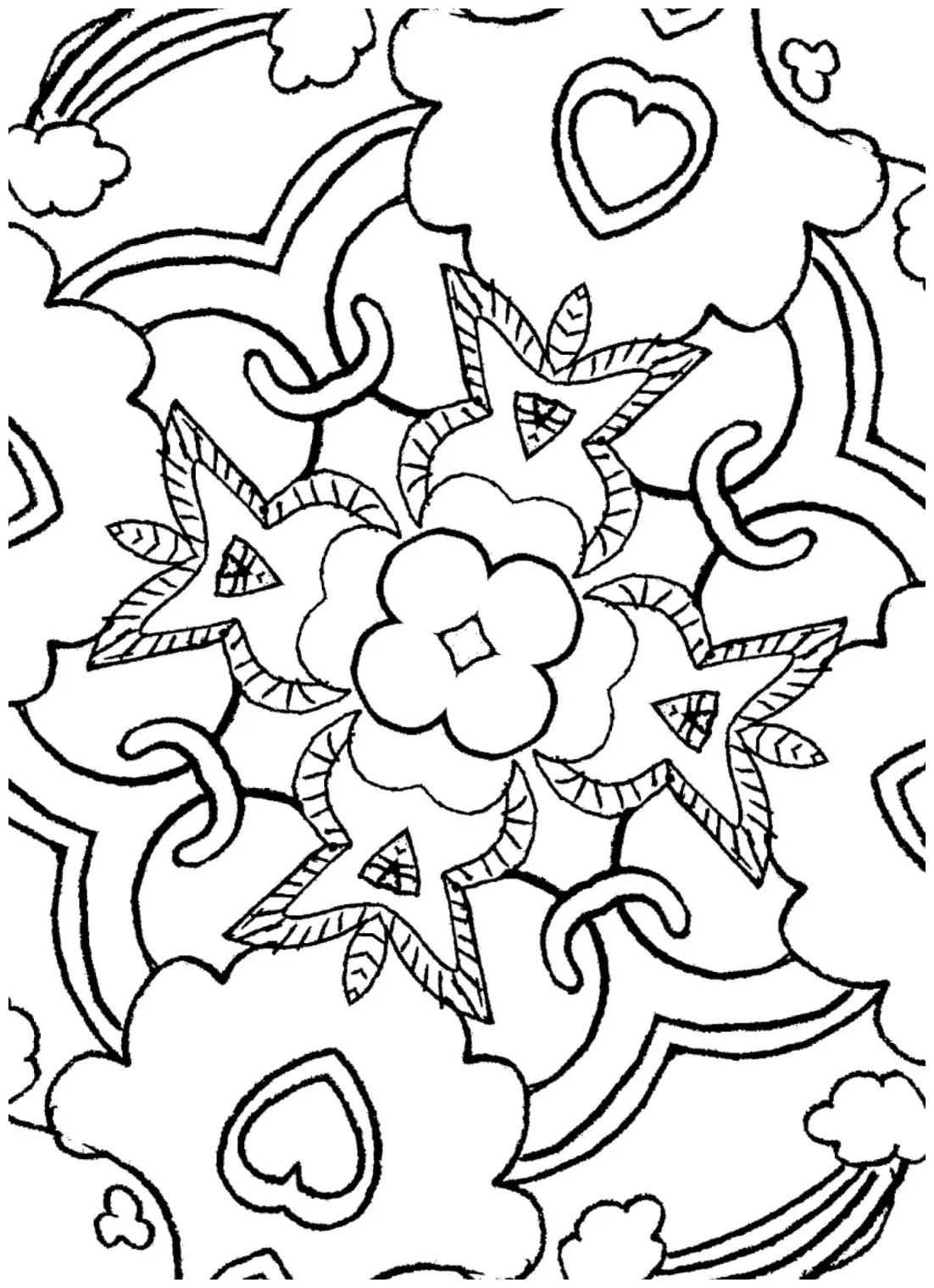 Clip art sketch coloring page