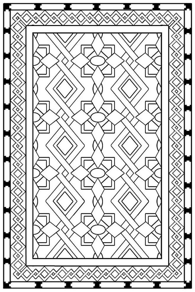Best rug carpet design coloring page coloring pages