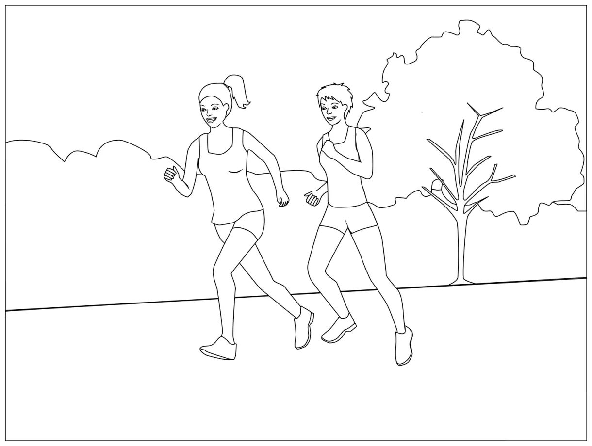 Runner coloring page colouringpages