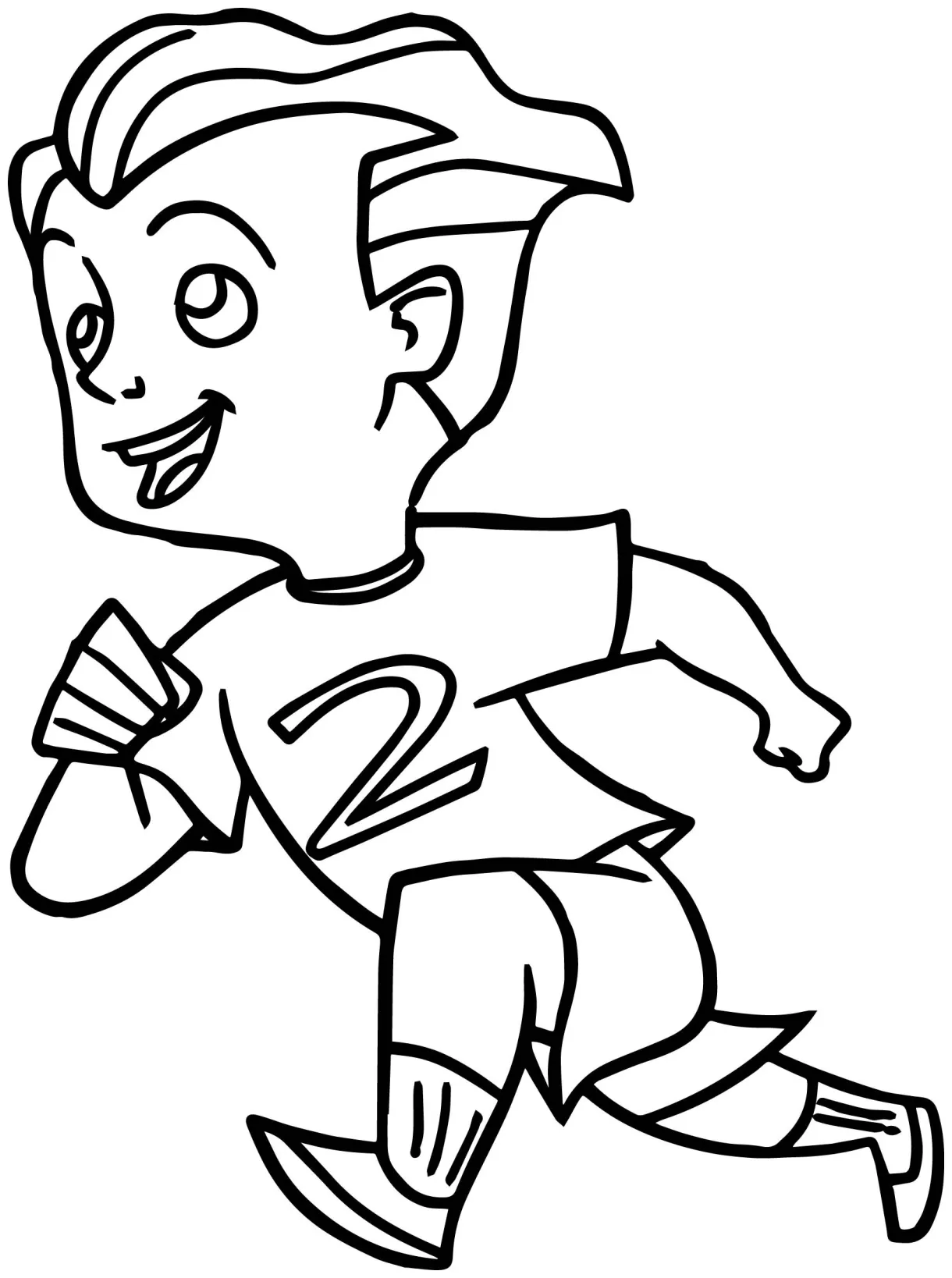 Runner coloring sheet coloring pages