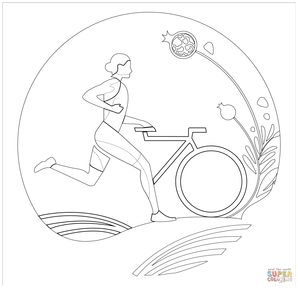 Runner coloring page free printable coloring pages