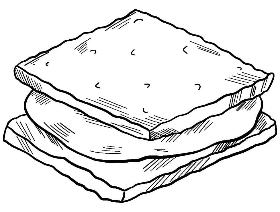 S'mores coloring page