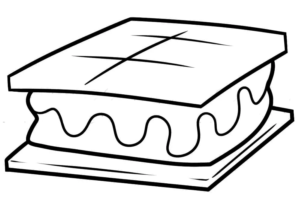 S'mores coloring page