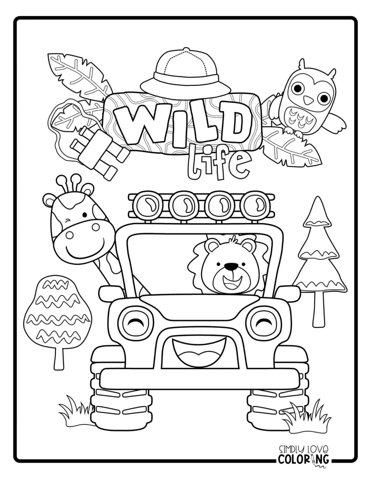 Safari coloring pages free pdf printables simply love coloring
