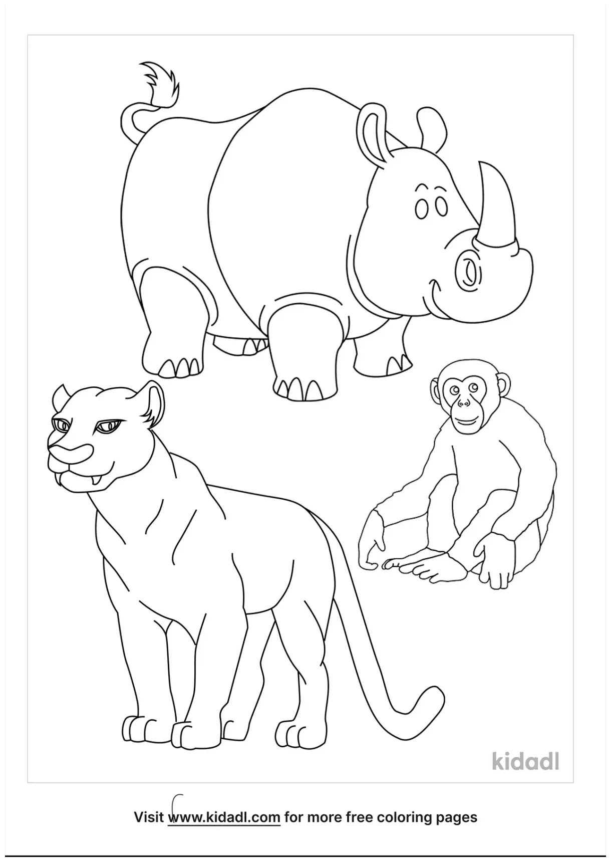 Wildlife safari coloring pages