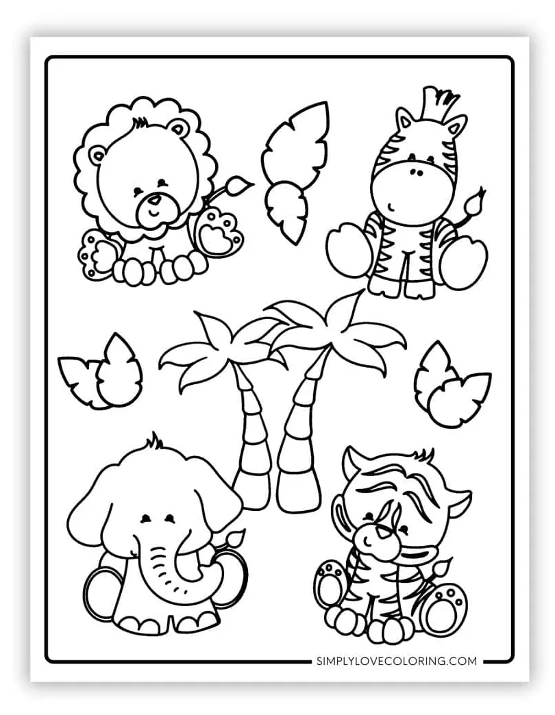 S coloring home free zoo animals