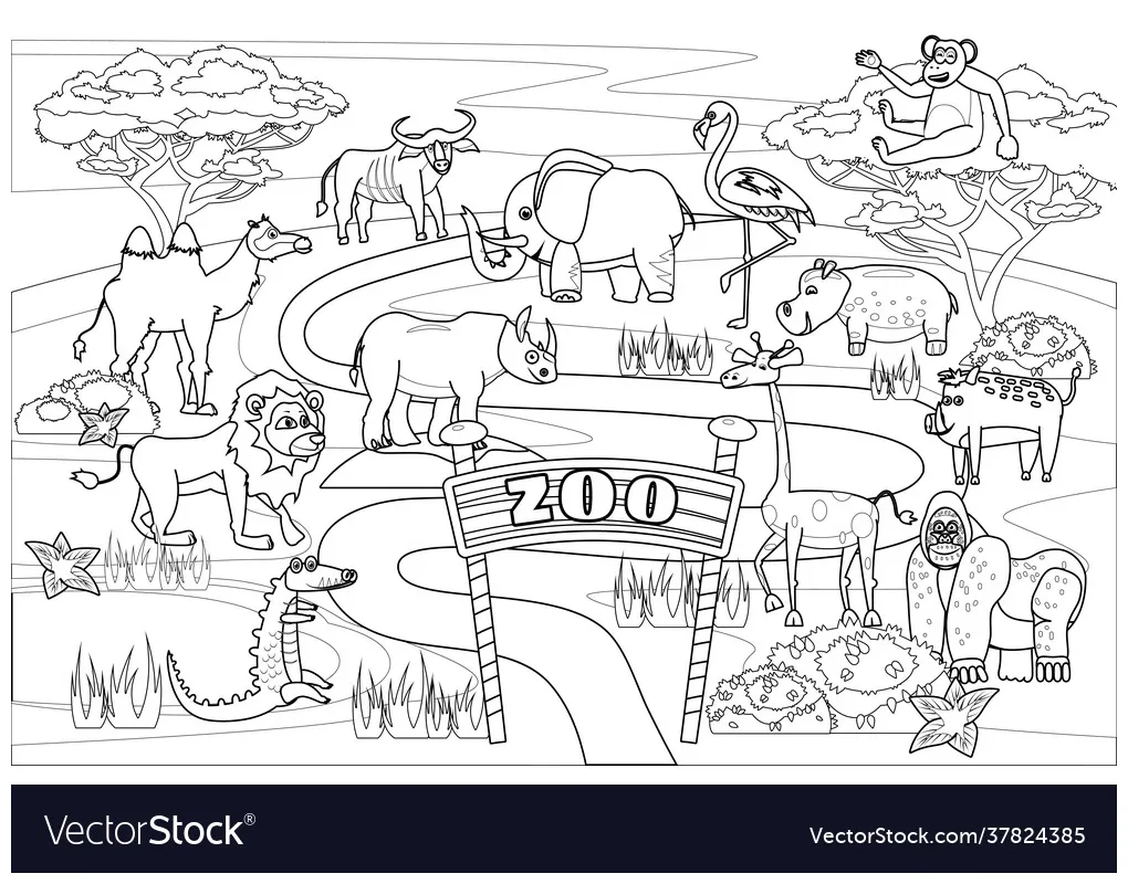 Free kids safari coloring pages
