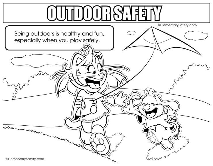 Play safe • coloring personal safety