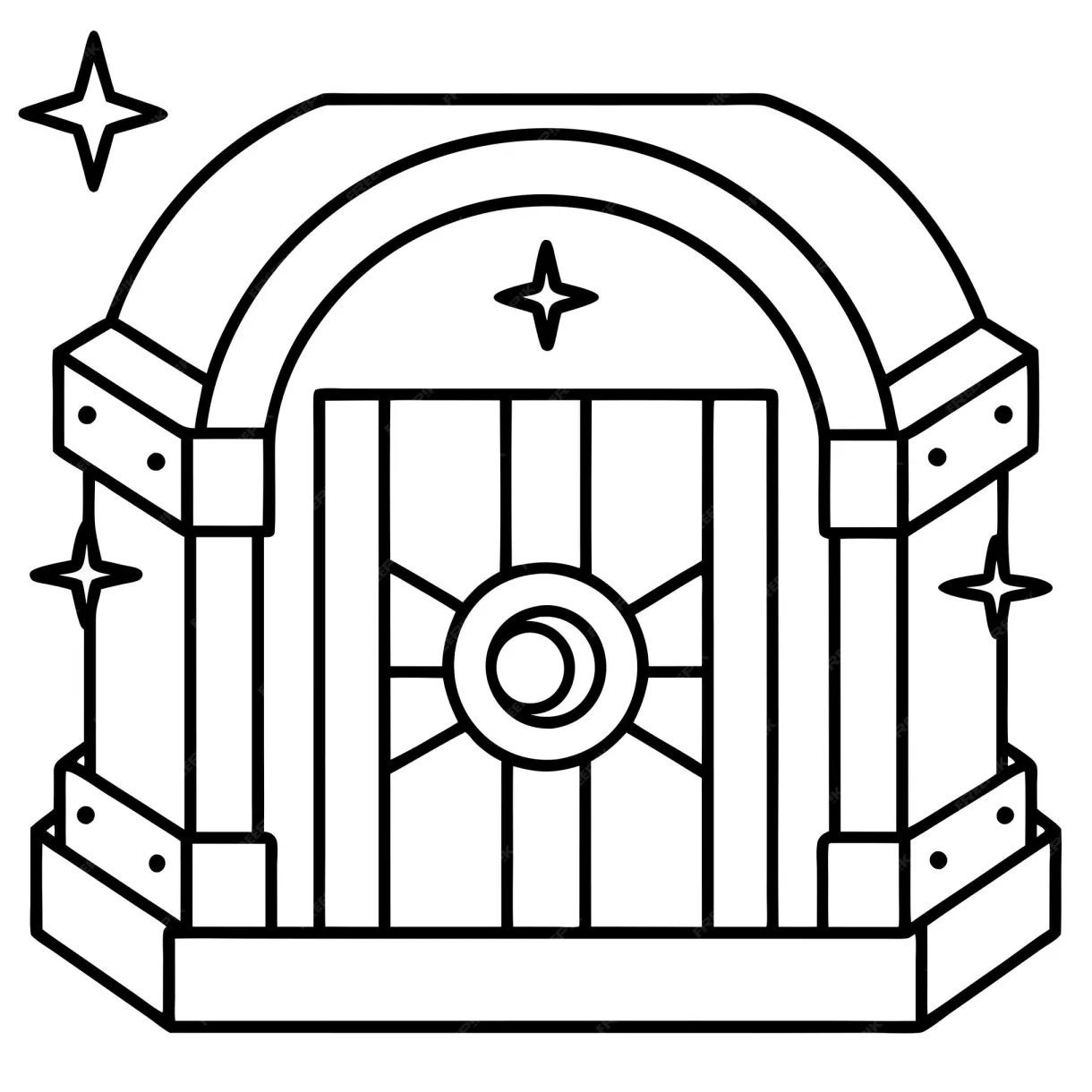 Cool fanciful mythological bank vault coloring pages premium ai