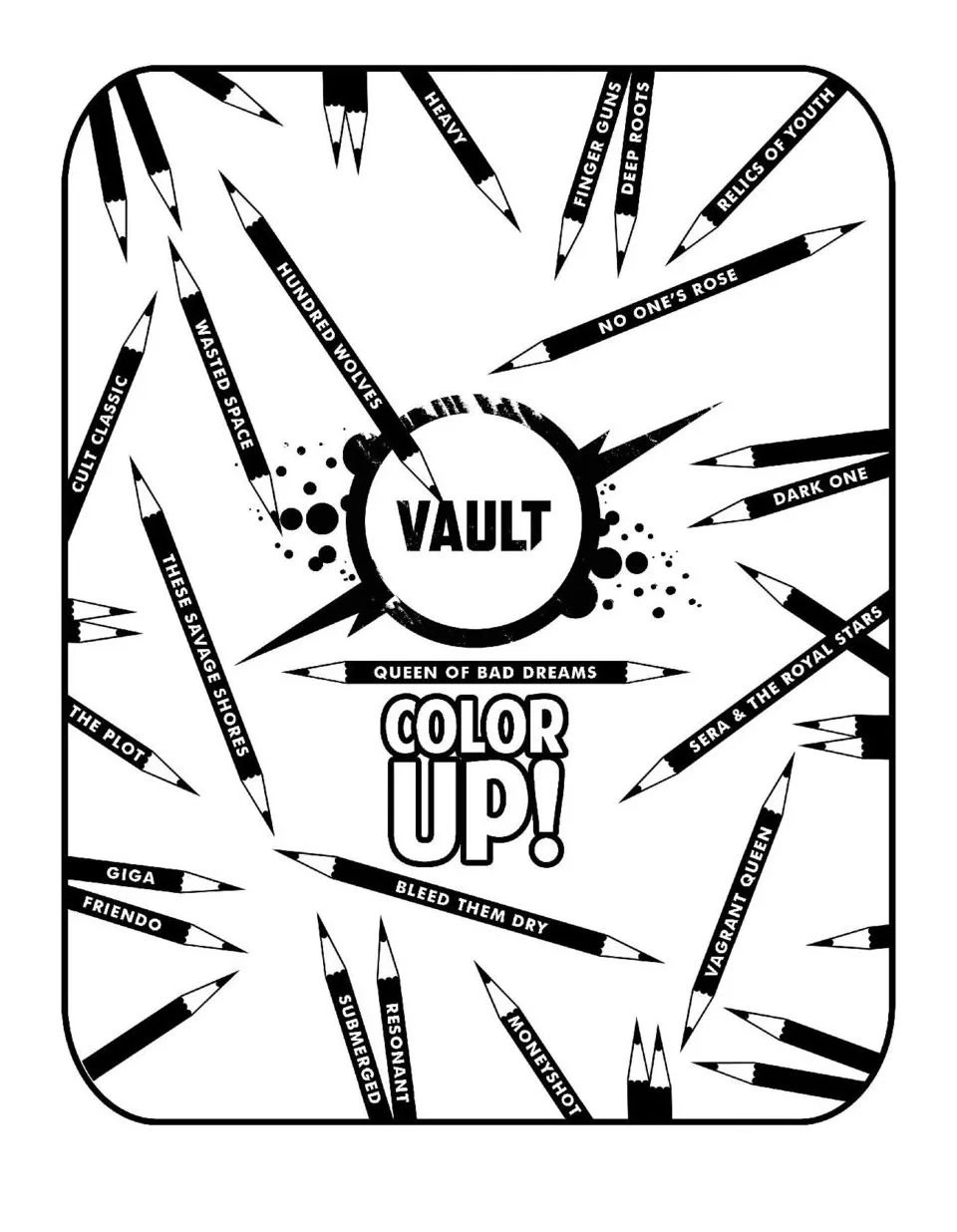 Vault announces vault color up, a able coloring book