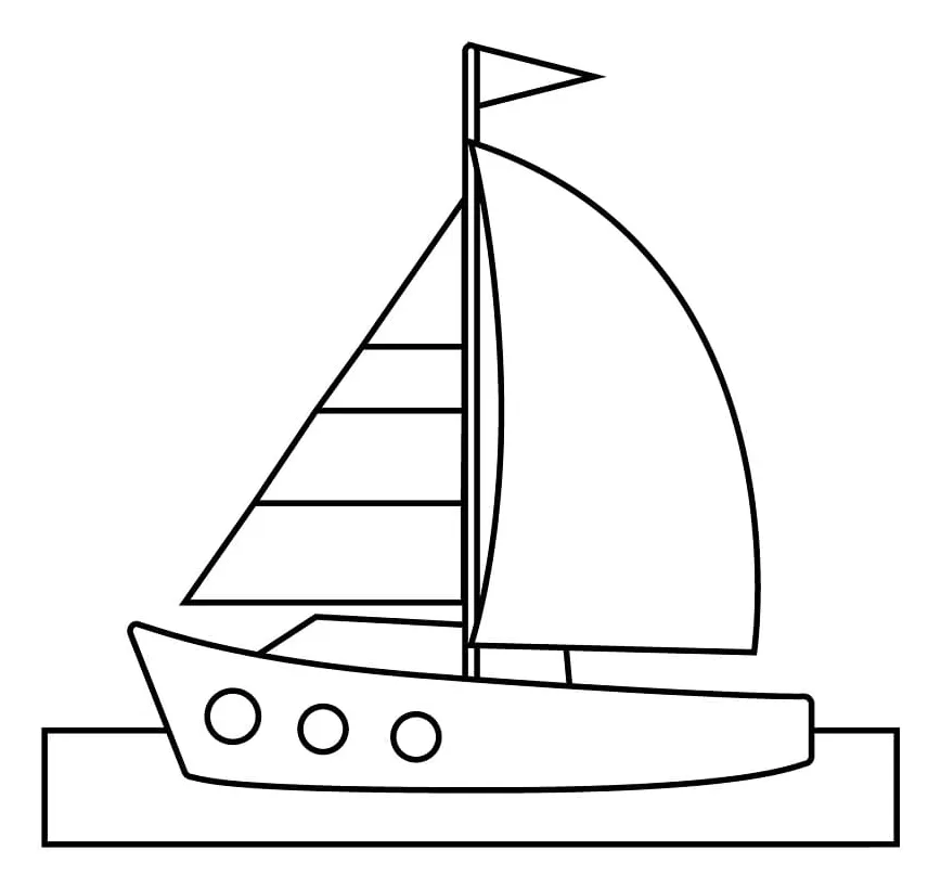 Simple sailboat coloring page free printable coloring pages for kids