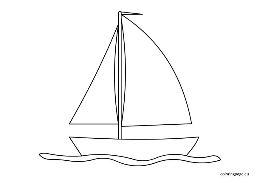 Sailing boat coloring page coloring page
