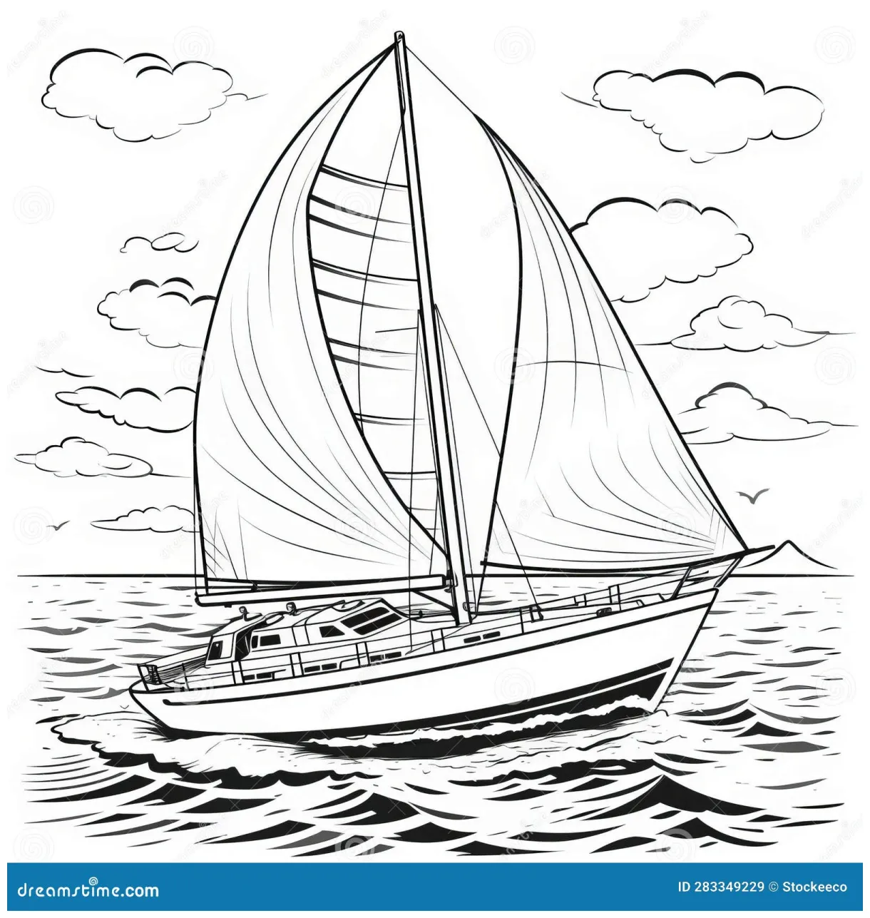 Realistic in black and white royalty-free stock