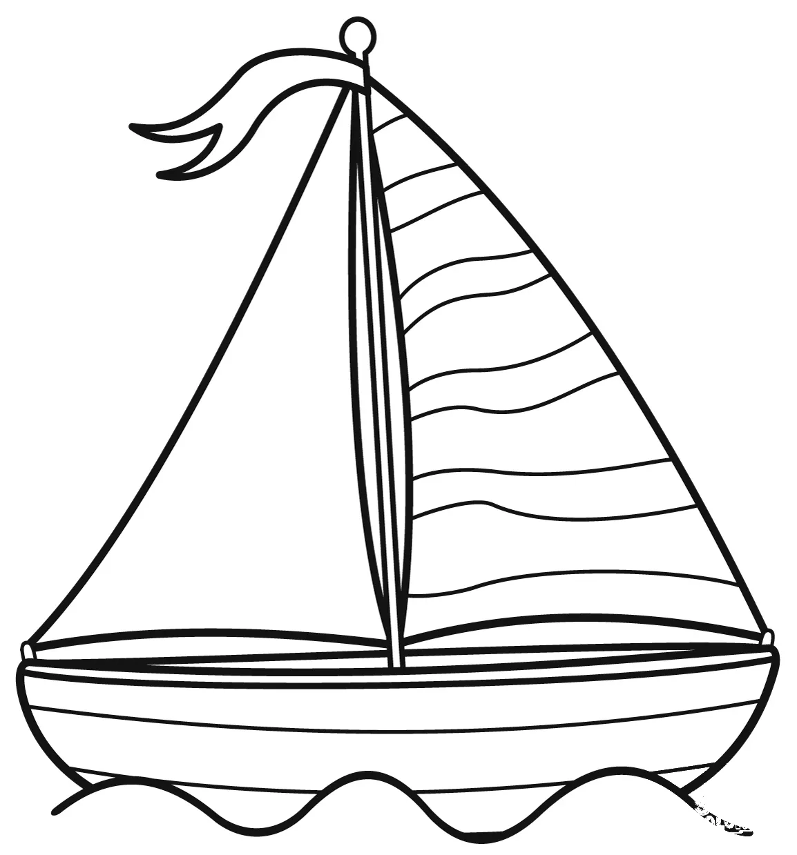 Sailboat coloring page colouringpages